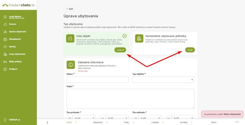 Po klepnutí na přidat objekt