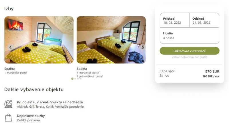 Ukážte hosťom, ako Vaše ubytovanie vyzerá.